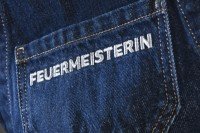 Jeans-/Grillschürze Feuermeisterin®, größenverstellbar
